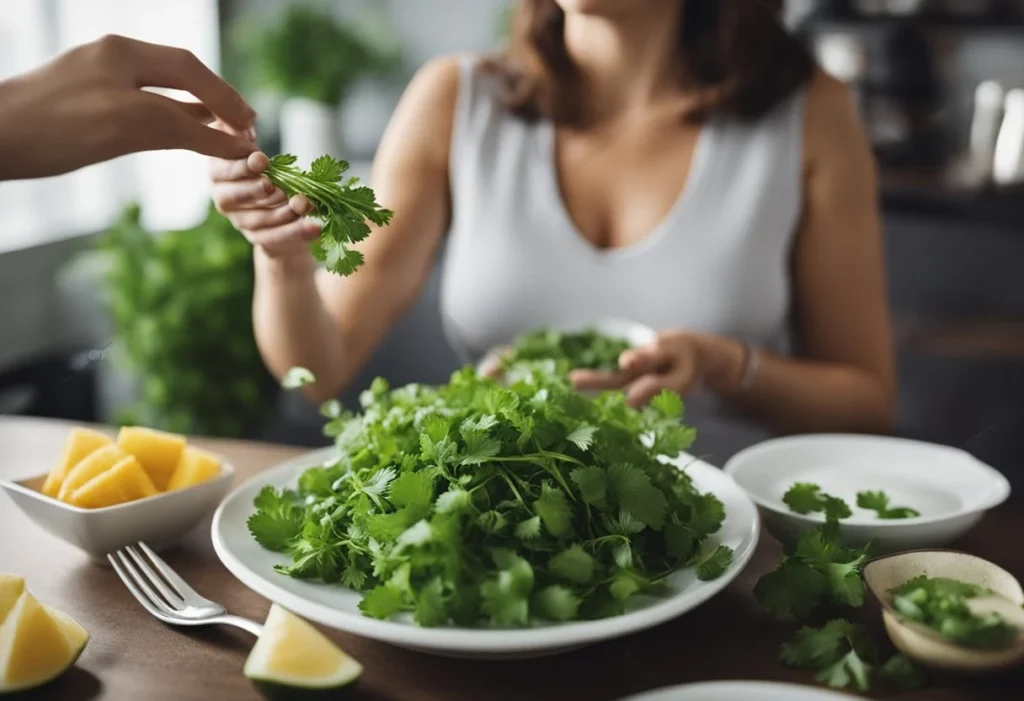 comer cilantro en el embarazo