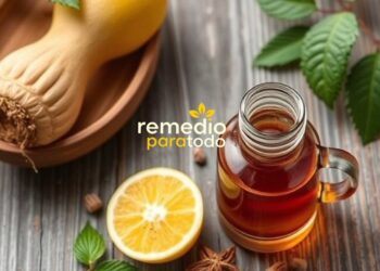 Remedio natural casero con ingredientes como limón, anís y miel.