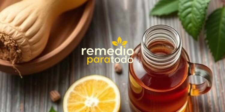 Remedio natural casero con ingredientes como limón, anís y miel.