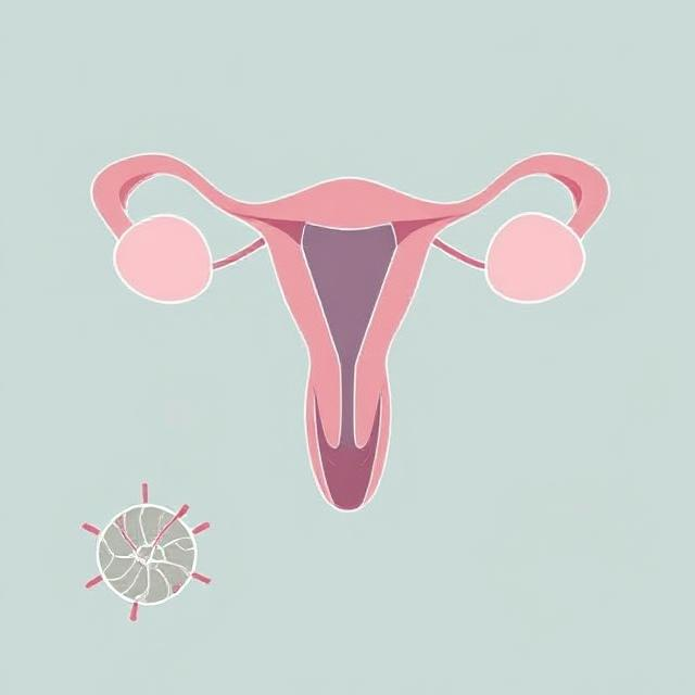 Ilustración anatómica del útero y trompas de Falopio con diseño minimalista.
infecciones vaginales